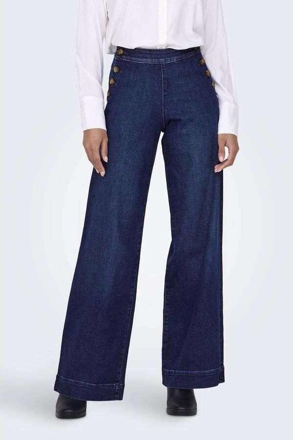 Only High-waist jeans ONLMADISON HW BUTTON WIDE DNM GEN533NOOS