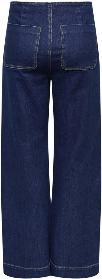 ONLY high waist wide leg jeans dark blue denim