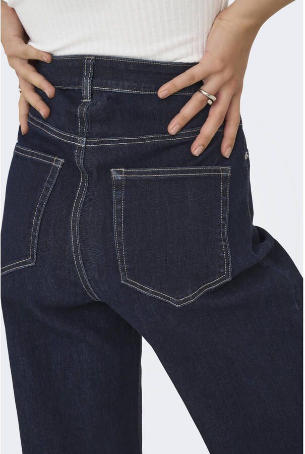 ONLY high waist wide leg jeans dark blue denim - Foto 2