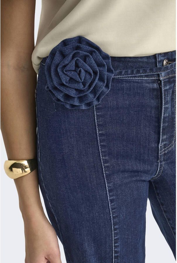 ONLY high waist wide leg jeans dark blue denim - Foto 2