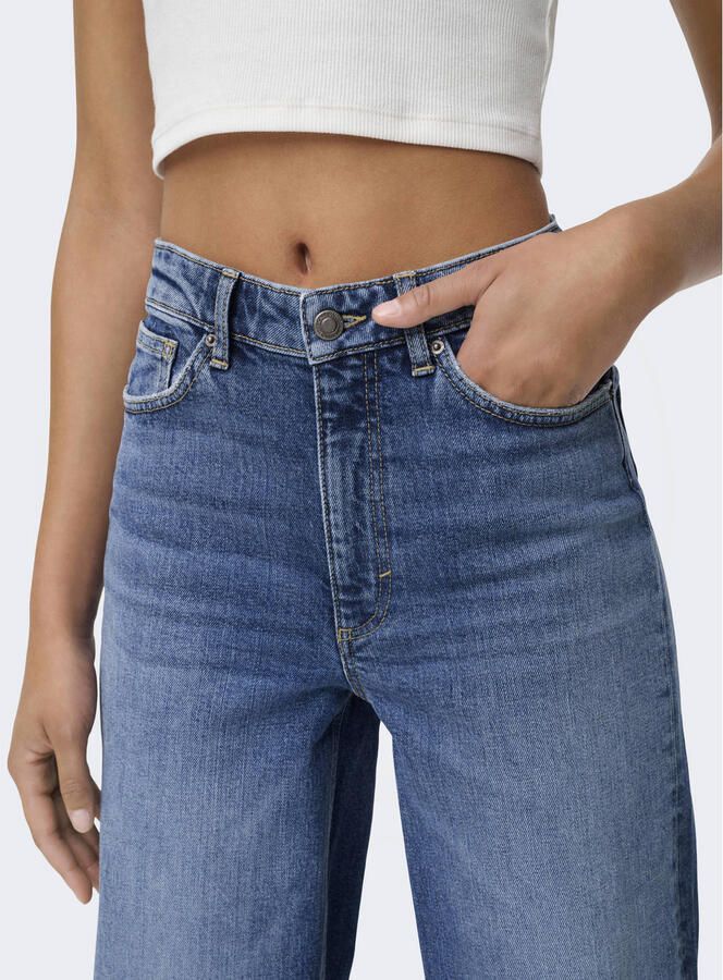 ONLY high waist wide leg jeans dark blue denim - Foto 2