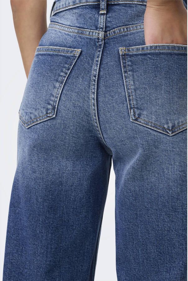 ONLY high waist wide leg jeans dark blue denim - Foto 3