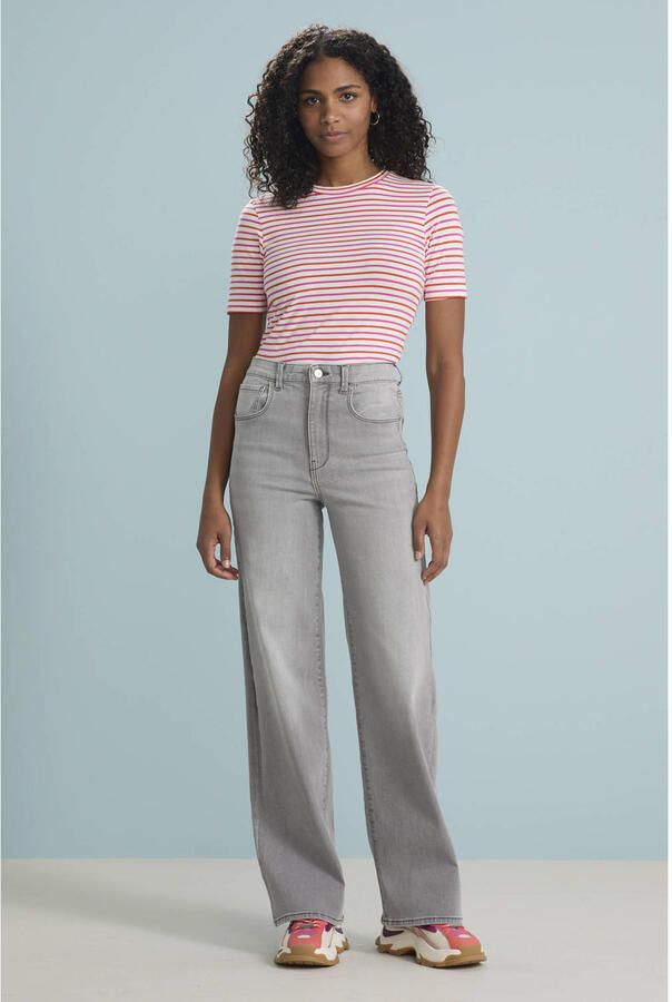 ONLY high waist wide leg jeans grey denim - Foto 2