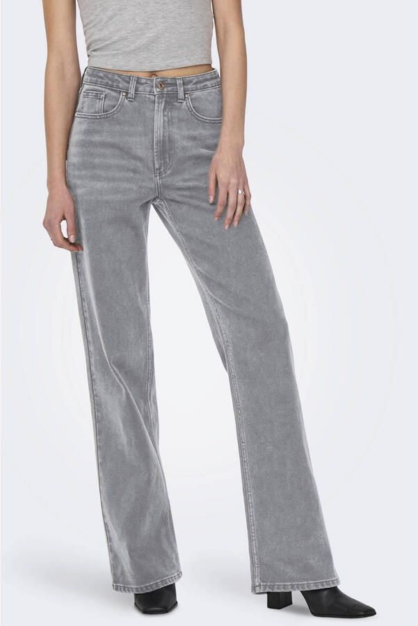 ONLY high waist wide leg jeans grey denim
