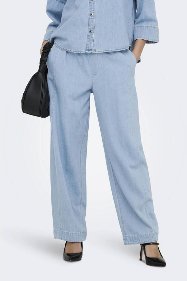 ONLY high waist wide leg jeans lichtblauw