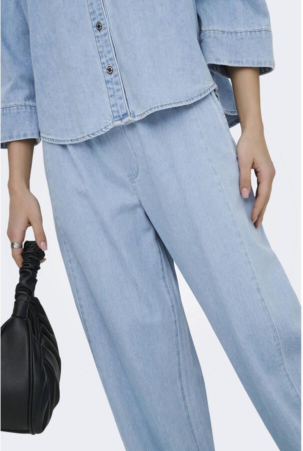 ONLY high waist wide leg jeans lichtblauw - Foto 2