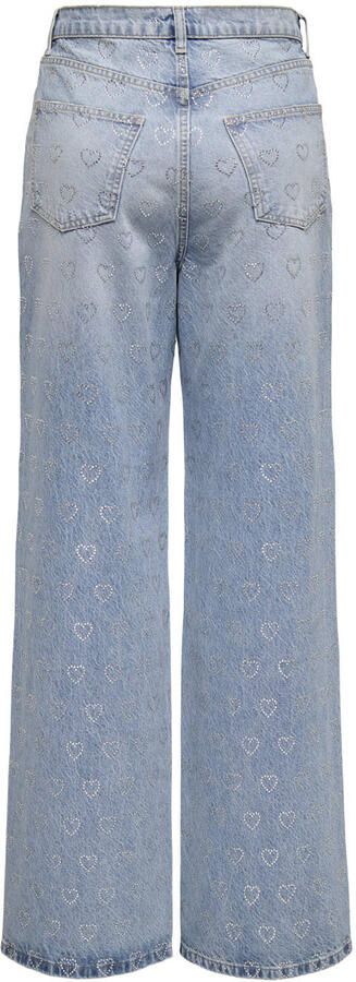 ONLY high waist wide leg jeans light blue denim