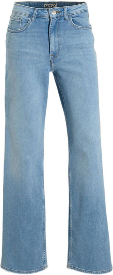 ONLY high waist wide leg jeans light blue denim