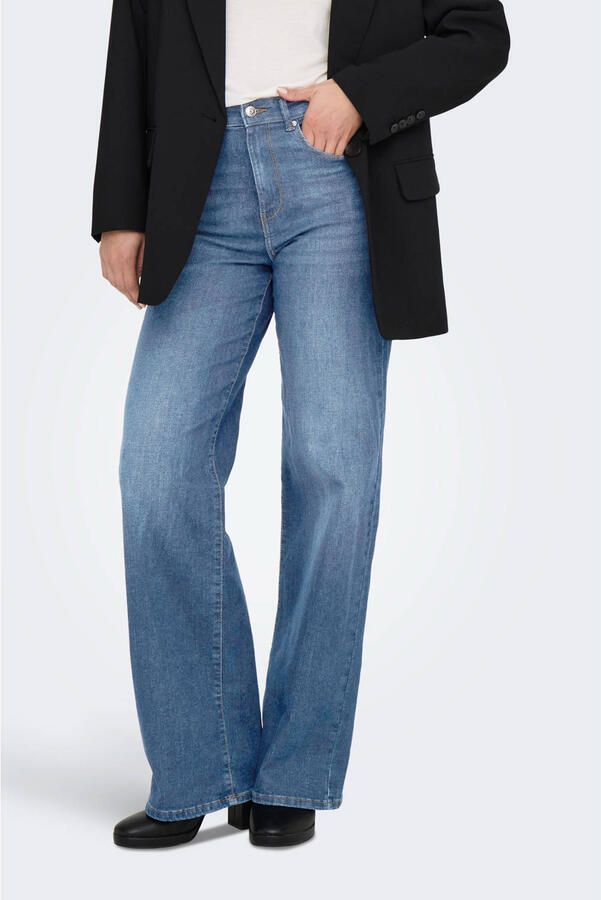 ONLY high waist wide leg jeans light blue denim - Foto 3