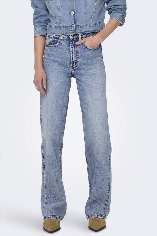ONLY high waist wide leg jeans light blue denim