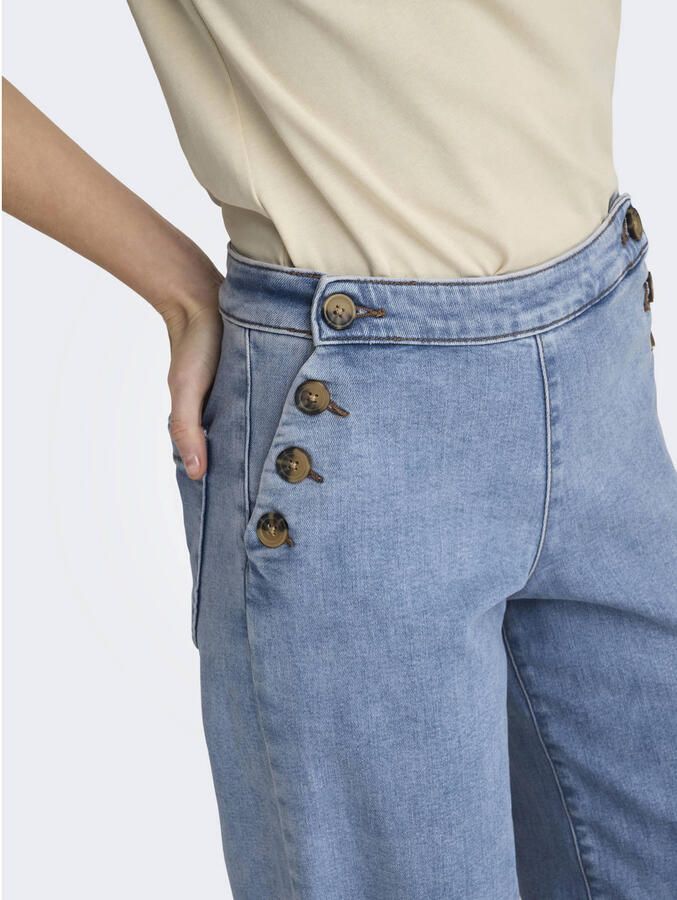 ONLY high waist wide leg jeans light blue denim - Foto 2