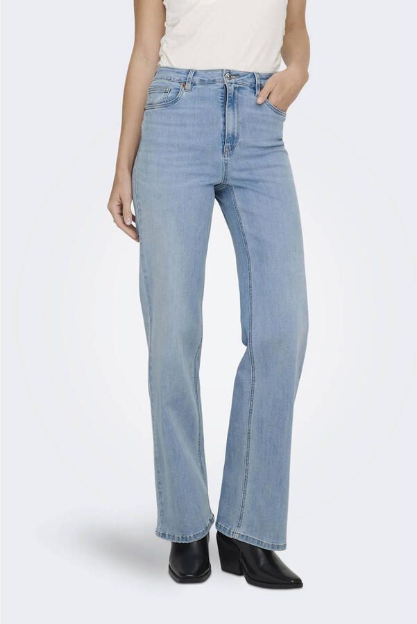 ONLY high waist wide leg jeans light blue denim