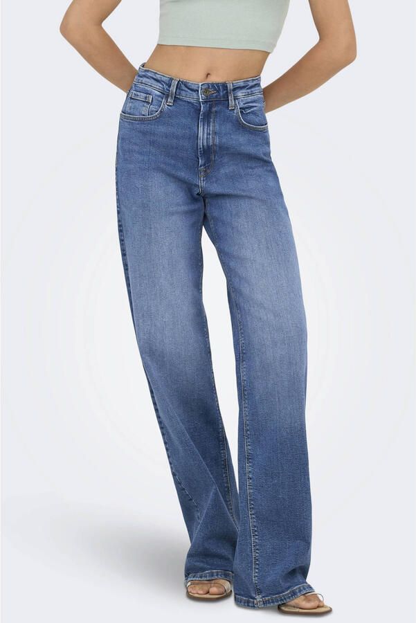ONLY high waist wide leg jeans light blue denim - Foto 2