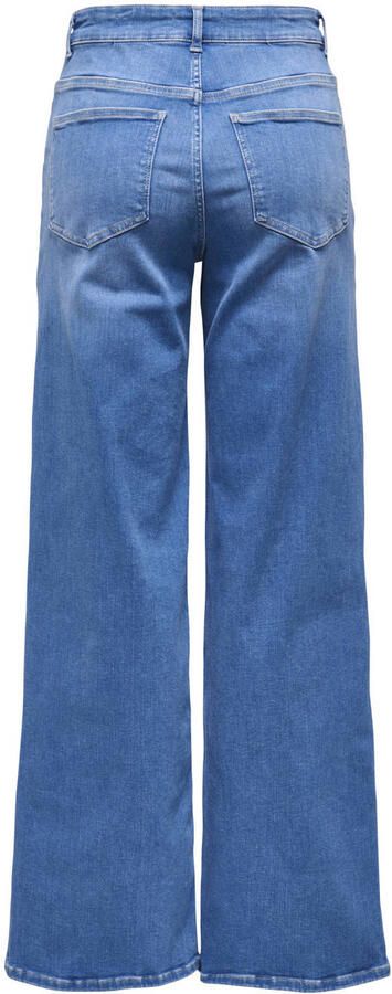 ONLY high waist wide leg jeans medium blue denim - Foto 3