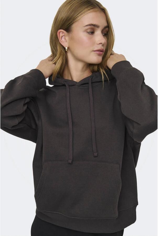 ONLY hoodie donkerbruin