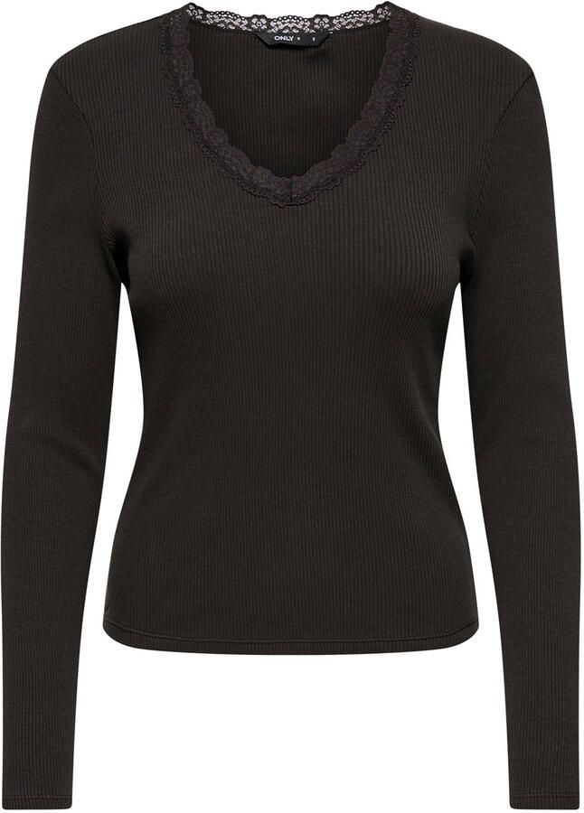 Only Slim fit shirt met lange mouwen van katoenmix model 'SARA SHARAI'