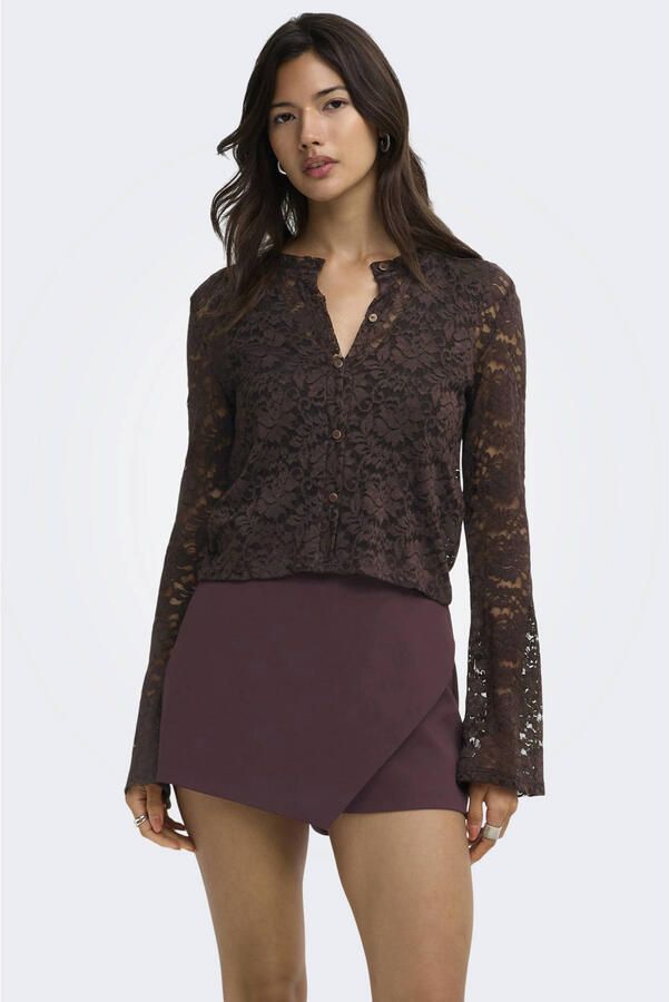 ONLY gebloemd vest bruin
