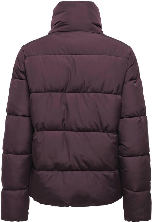 ONLY gewatteerde winterjas donkerpaars - Foto 2