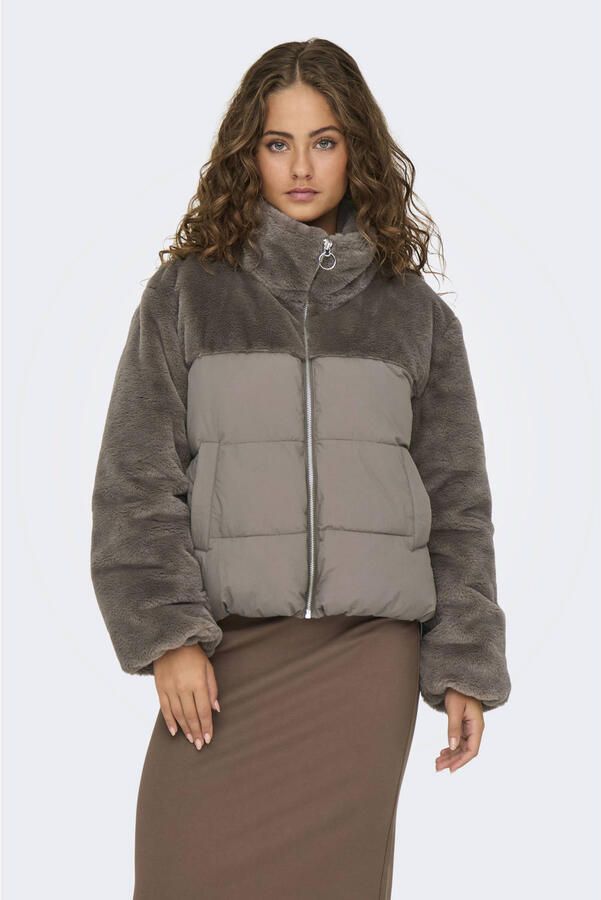 Only Gewatteerde jas ONLWANJA FUR PUFFER MIX JACKET CC OTW - Foto 2