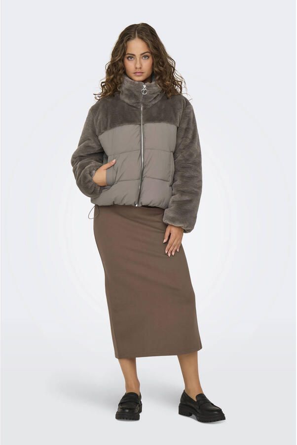 Only Gewatteerde jas ONLWANJA FUR PUFFER MIX JACKET CC OTW - Foto 3
