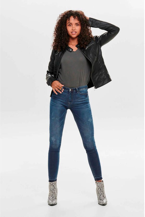 Only Imitatieleren jack ONLBANDIT – Bikerjack met figuuraccentuerende vorm en ritssluitingen - Foto 3