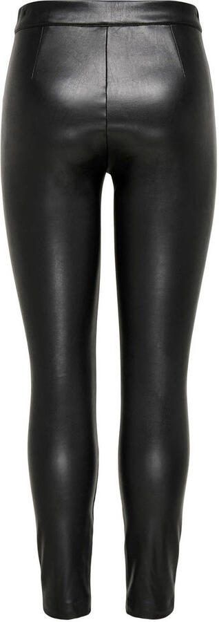 Only Slim fit broek in leerlook met elastische band model 'JESSIE' - Foto 3