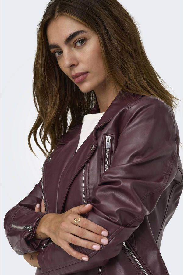 ONLY imitatieleren leren bikerjack quilted - Foto 2