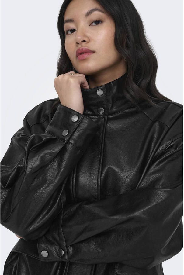 Only regular fit blouson in leerlook model 'JULIA'
