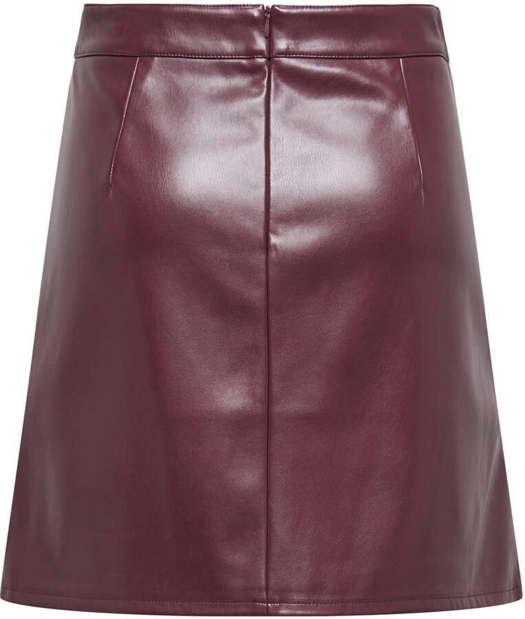 Only Imitatieleren rok ONLISABEL HW FAUX LEATHER SKIRT PNT