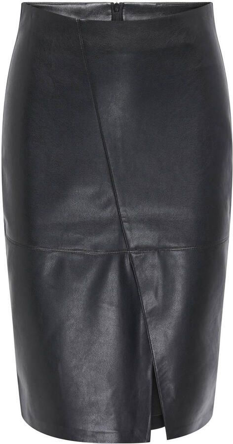 ONLY imitatieleren rok zwart - Foto 2