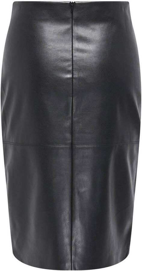 ONLY imitatieleren rok zwart