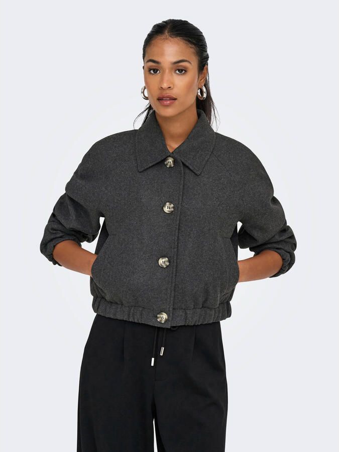 Only Regular fit bomberjack met kentkraag model 'NANCY' - Foto 3