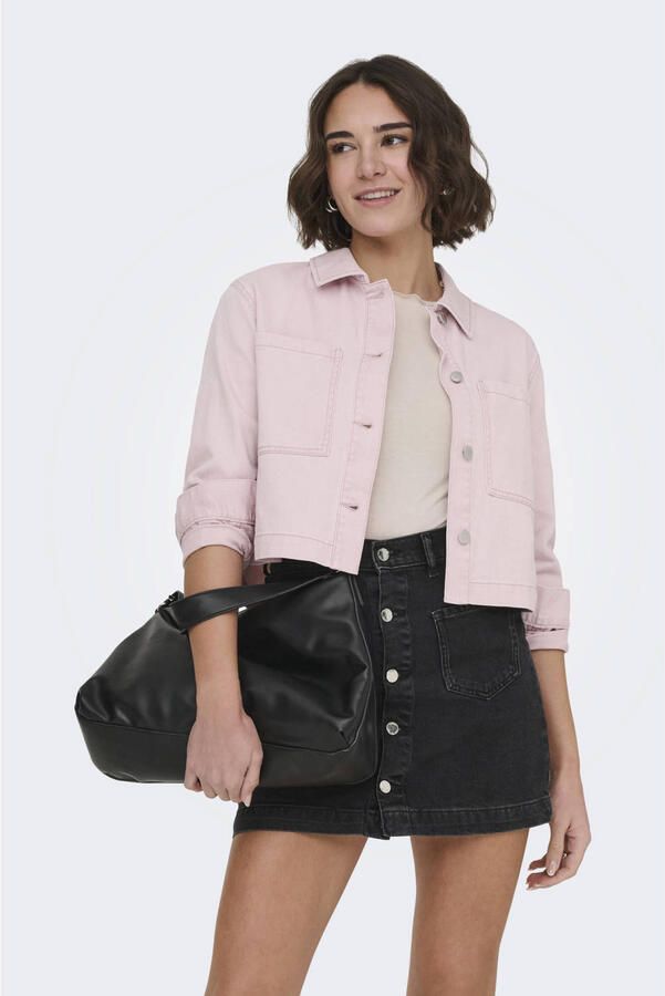Only boxy fit jeansjack van puur katoen model 'NAOMI'