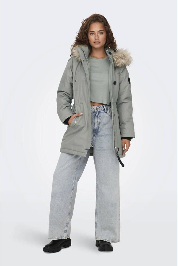 Only Getailleerde parka met imitatiebont model 'IRIS' - Foto 2
