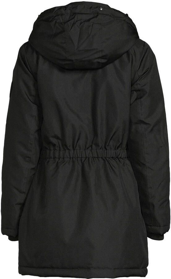 Only Zwarte Hoodie met Ritssluiting en Knoopsluiting Black Dames - Foto 3