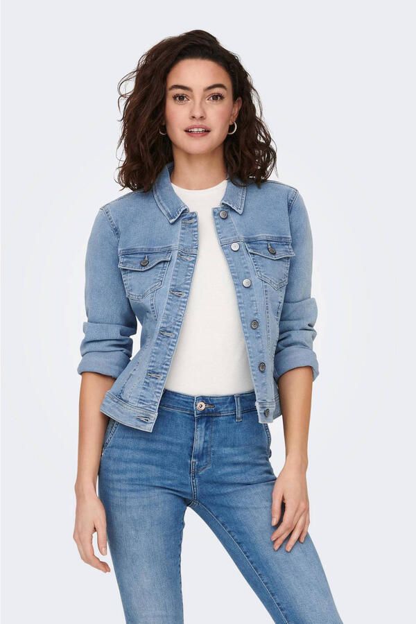 Only Jeansjack ONLWONDER – Spijkerjack met deelnaad en stretch - Foto 2