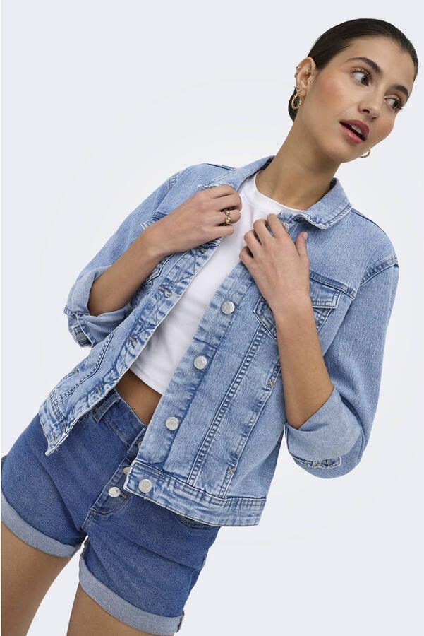 Only Jeansjack ONLWONDER – Spijkerjack met deelnaad en stretch - Foto 3