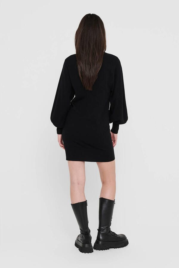 Only Flatteuze gebreide jurk van viscosemix model 'LABELLE'