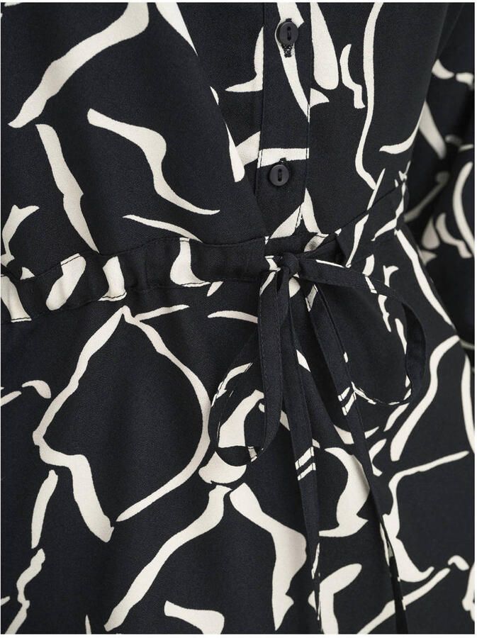 Only Gedessineerde jurk ONLCORY LIFE L S V-NECK TUNIC WVN NOOS