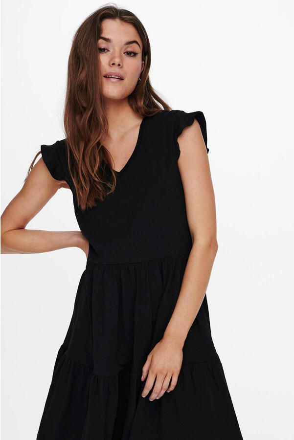 Only Korte Jurk voor Vrouwen 100% Katoen Comfortabel en Stijlvol Black Dames - Foto 3