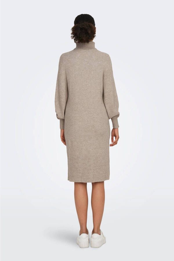 Only Gebreide jurk ONLSASHA L S ROLLNECK DRESS NCA KNT - Foto 2