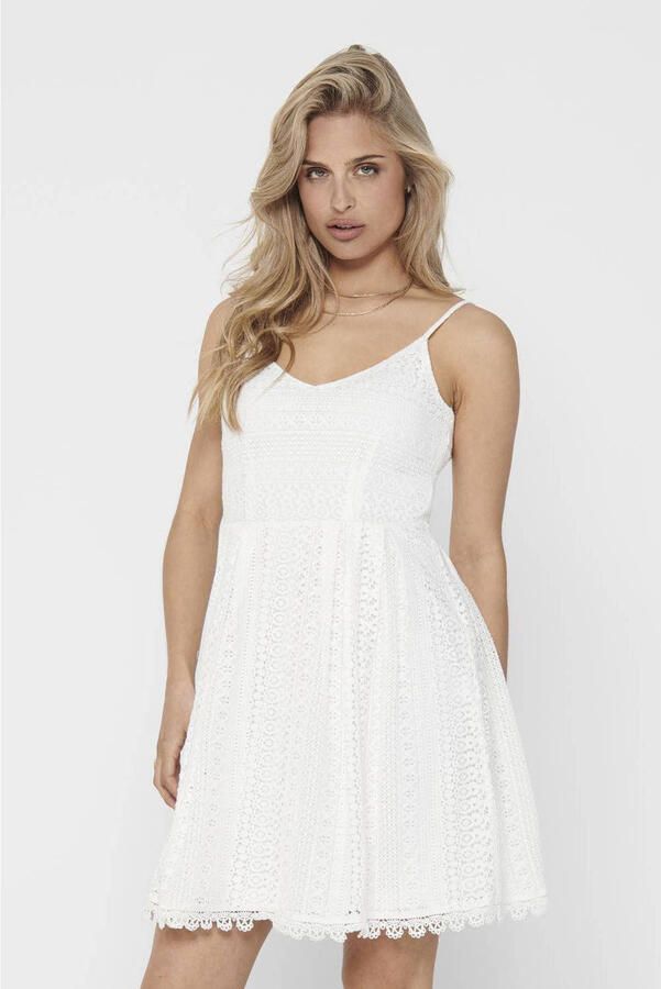 Only Jurk met bandjes ONLHELENA – Jurk met bandjes van katoen voor de zomer