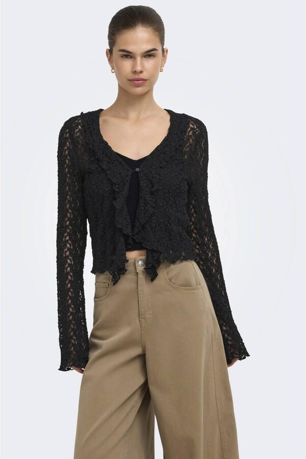 ONLY kanten top zwart