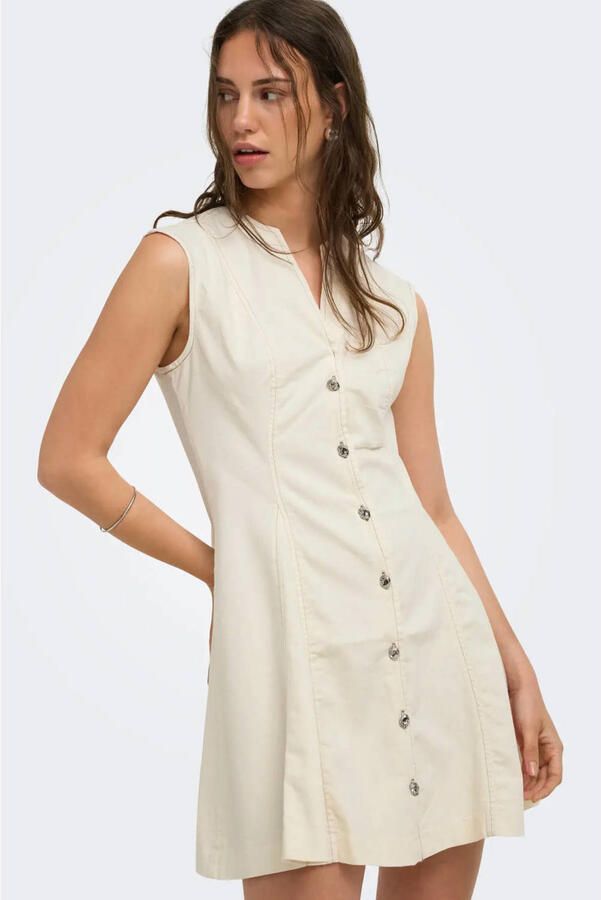 ONLY katoenen mini jurk ecru
