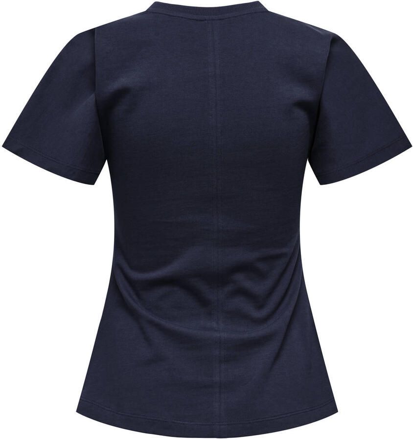 ONLY katoenen regular fit top donkerblauw - Foto 2