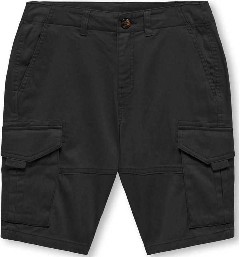 Only KIDS BOY cargo short KOBMAXWELL zwart Korte broek Jongens Stretchkatoen 134