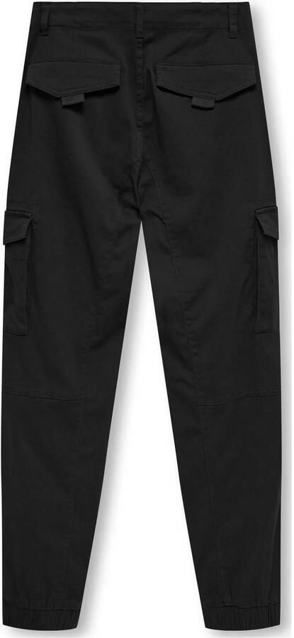Only KIDS BOY cargobroek KOBMAXWELL zwart Jongens Stretchkatoen Effen 170