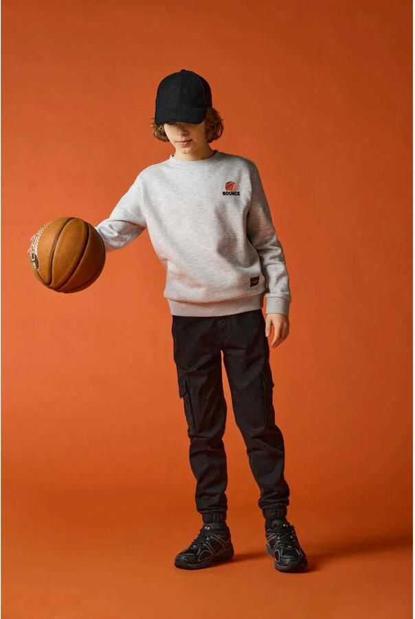 Only KIDS BOY cargobroek KOBMAXWELL zwart Jongens Stretchkatoen Effen 146 - Foto 2