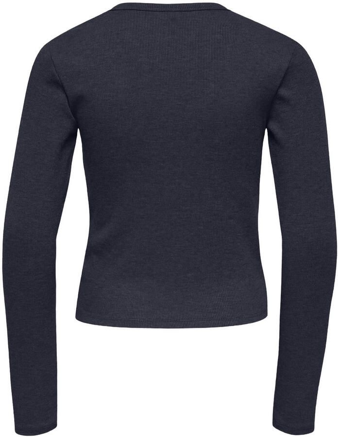ONLY KIDS GIRL aansluitende longsleeve met borduursels en print donkerblauw - Foto 2