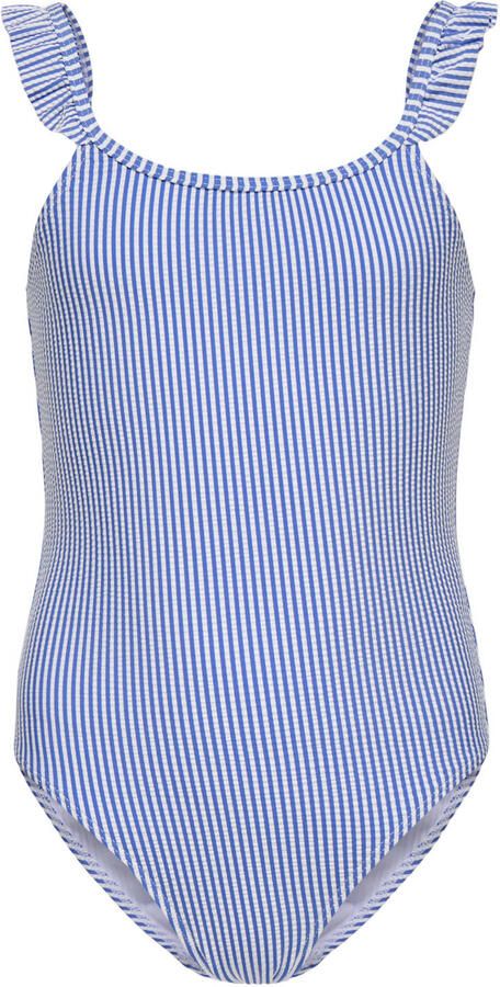 ONLY KIDS GIRL badpak KOGSUNNY blauw wit